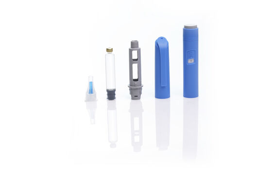 Caneta injetora automática de plástico de grau médico e aço inoxidável com retração automática da agulha e 24 meses de validade