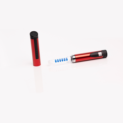 Caneta de insulina para diabetes com janela de dose clara 1 incrementos unitários e mecanismo de bloqueio da dose para entrega precisa
